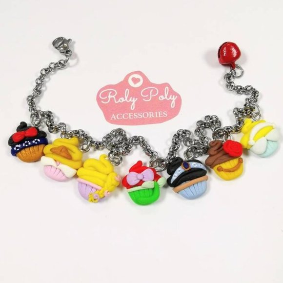 Disney Princess Bracelet Aurora SnowWhite Rapunzel Ariel Jasmine Belle Cinderell - Picture 1 of 5
